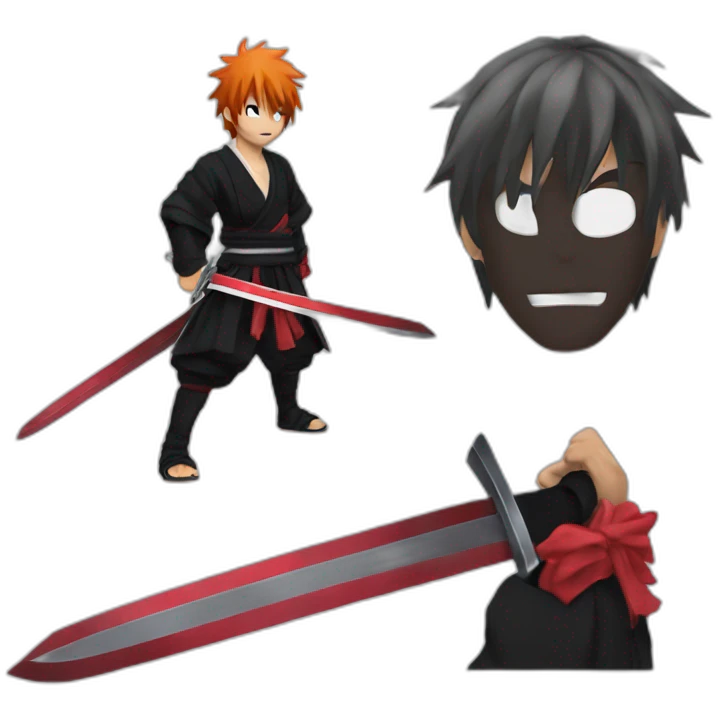 Kurosaki ichigo using his sword emoji