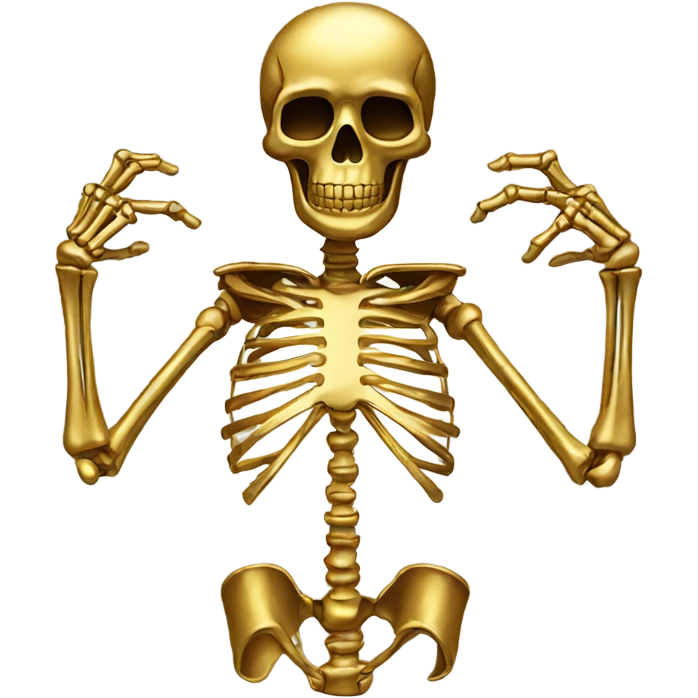 Skeleton made of gold  emoji