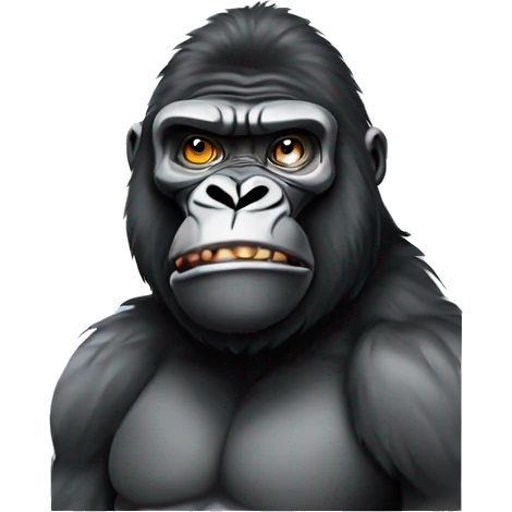 Cool gorilla with jordans on emoji