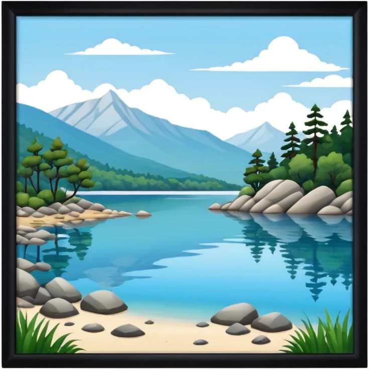 Lake in indian style with no house  emoji