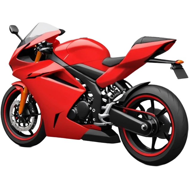 Illustrate a modern sports bike with sharp design & bold colors. emoji