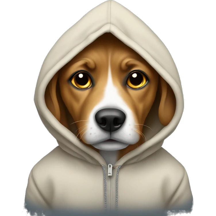 Dog with a hoodie emoji