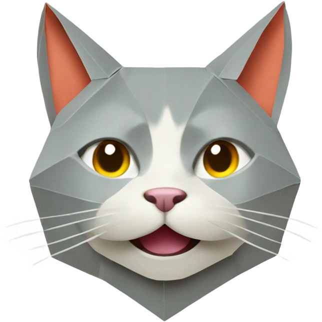 cat smiling origami saumon emoji