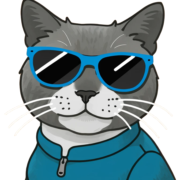 Cat with sunglasses emoji