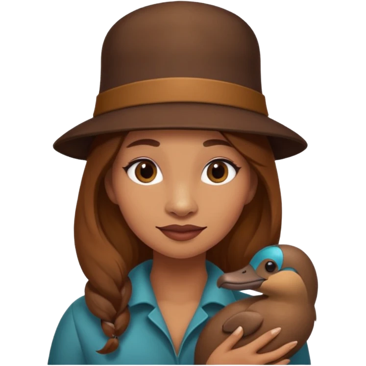 woman with platypode emoji