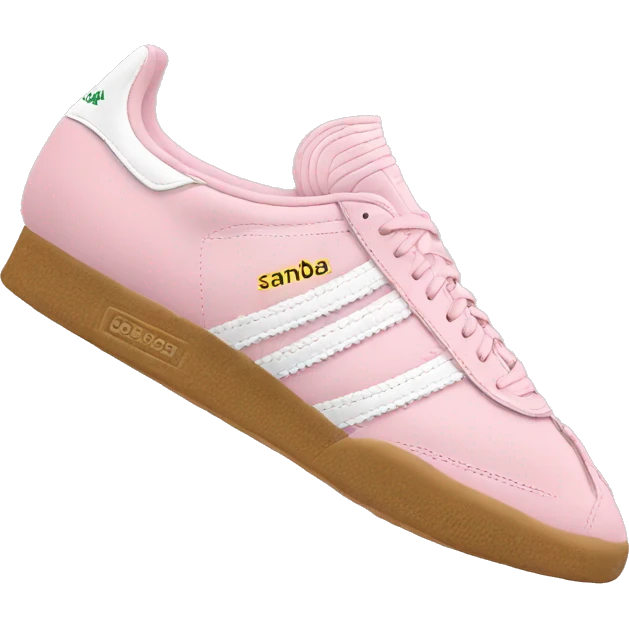 light pink adidas sambas emoji
