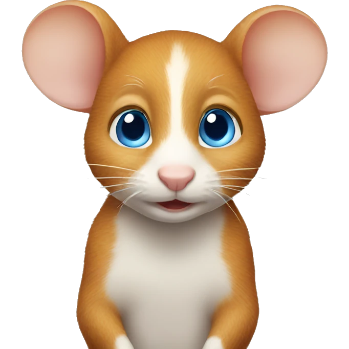 Ginger mouse with blue eyes  emoji