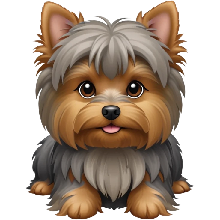 grey and brown yorkie dog emoji