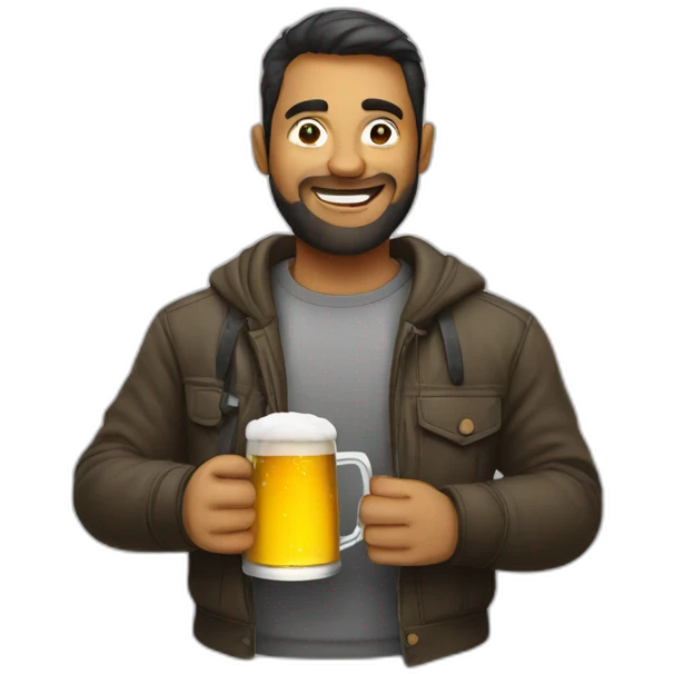 Web developer with beer emoji