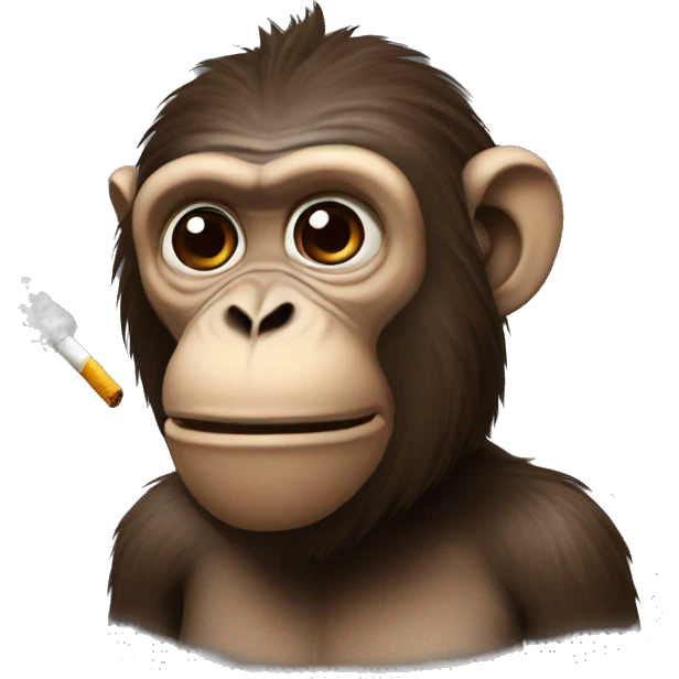 Monkey-smoke emoji