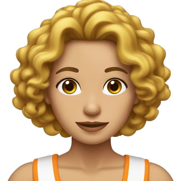 maestra de cabello rizado emoji