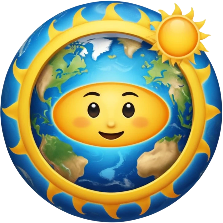 the sun moving  around the earth  emoji