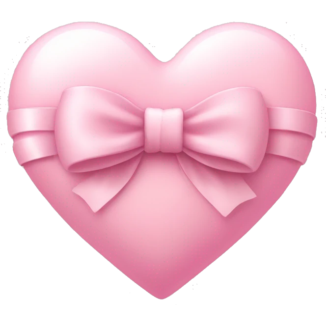 Light pink heart with bow emoji