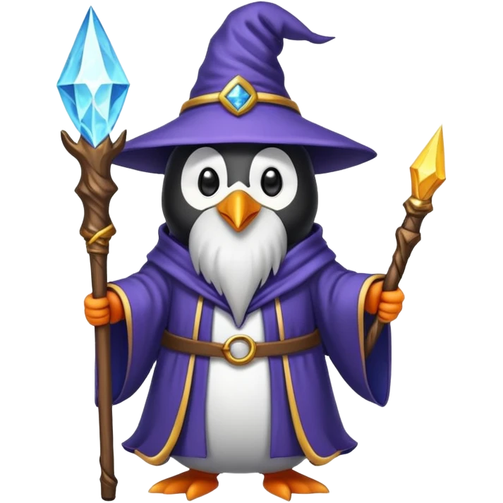 Penguin Wizard emoji