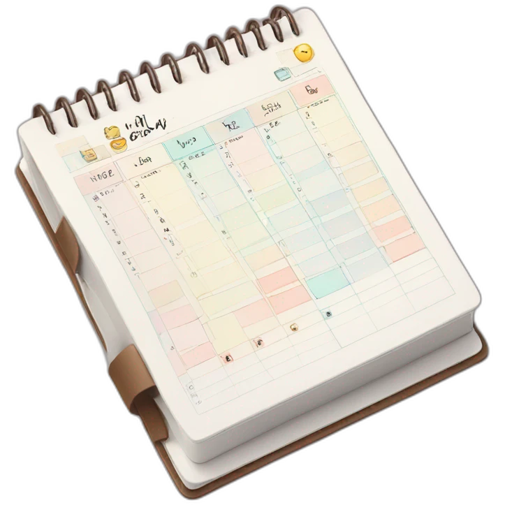 agenda schedule planner weekly emoji