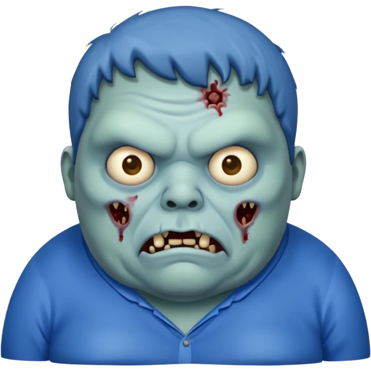 fat zombies blue clothes emoji