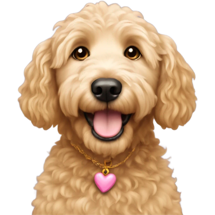 Golden doodle with doggy mommy  emoji
