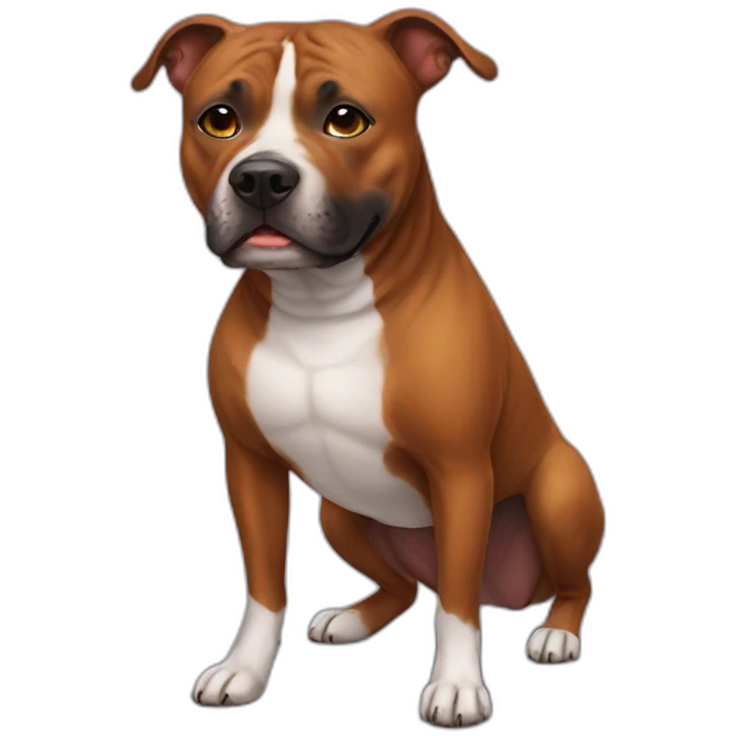 Brown staffy in halloween costume emoji