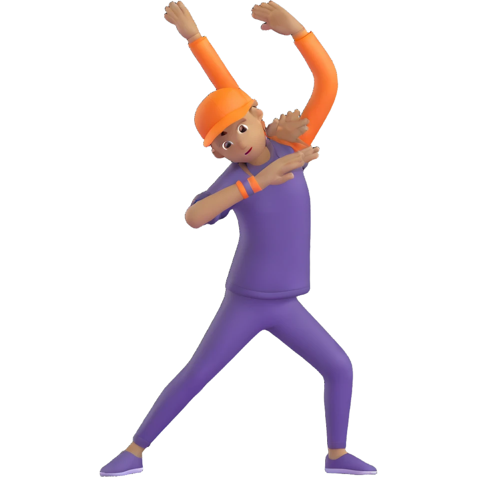 persona haciendo dab emoji