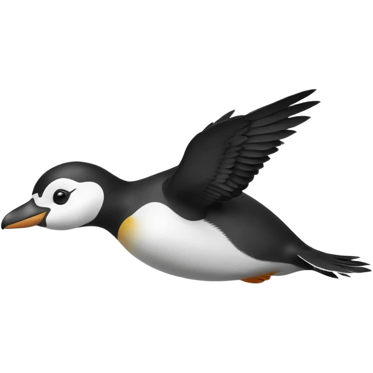 Flying penguin emoji