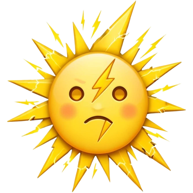 lightning flash yellow emoji