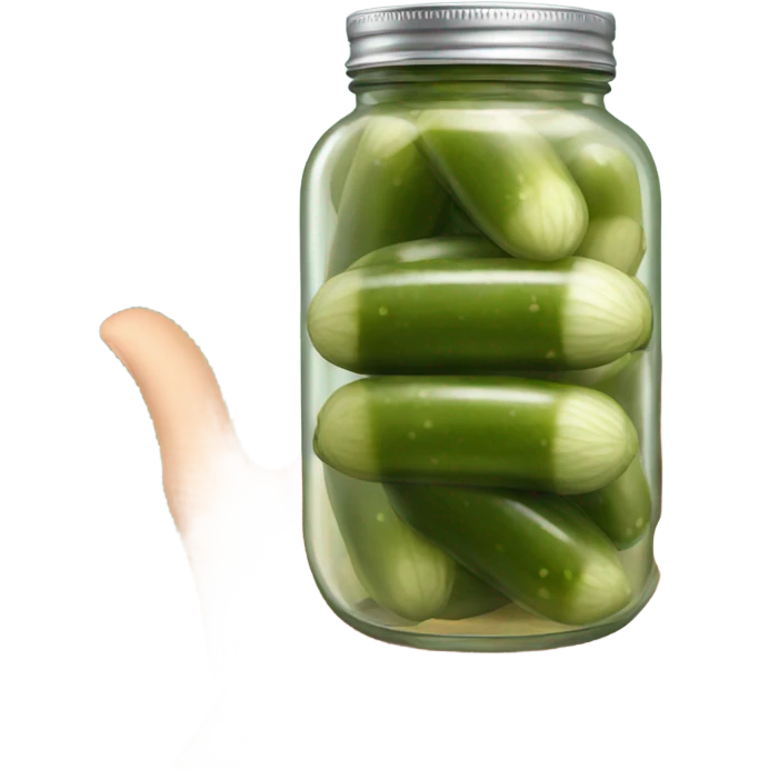 Pickle in hand emoji