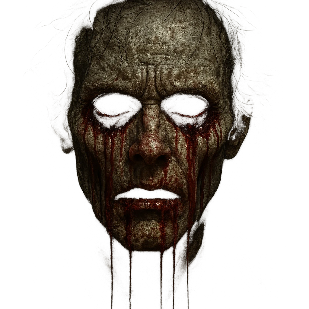 face with bleeding eyes, horror style, detailed, dramatic lighting emoji