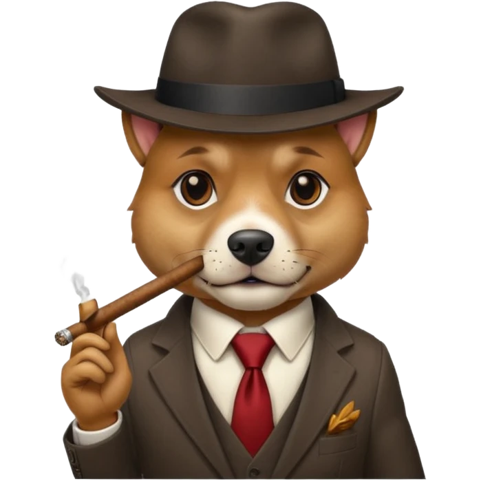 Gangster dog emoji