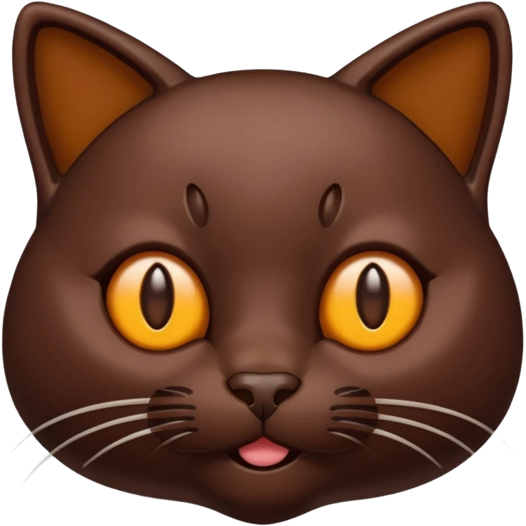 cat made of chocolate emoji