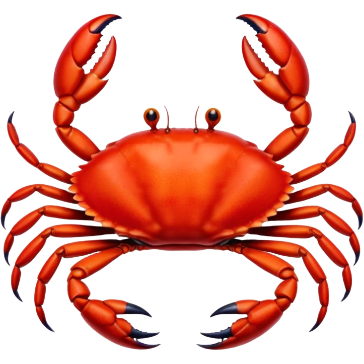 red crab with claws emoji