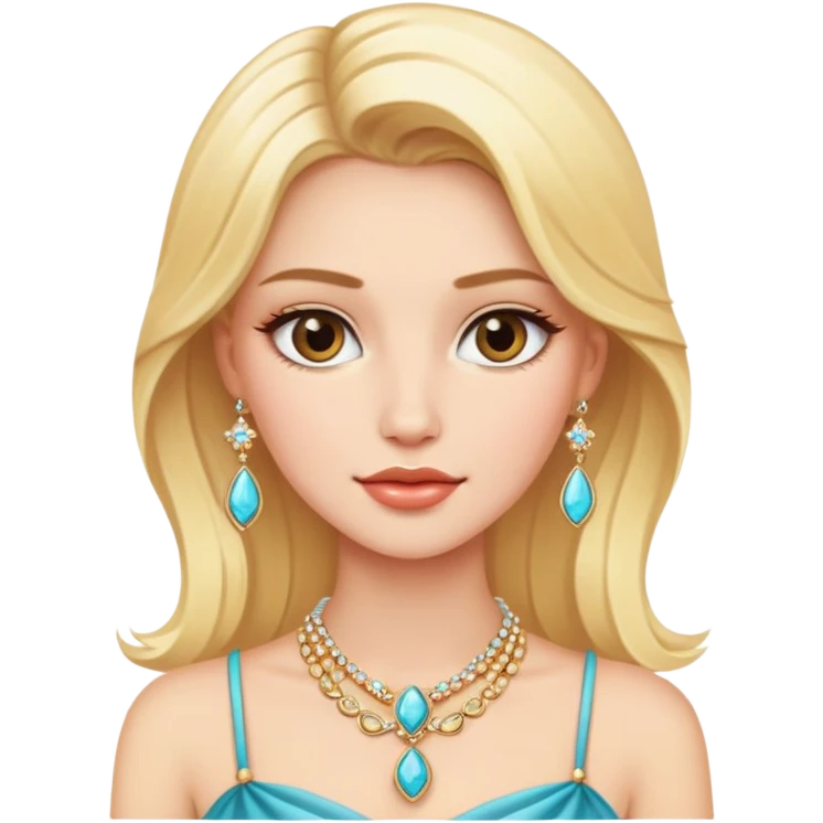 blonde beauty with jewelry emoji
