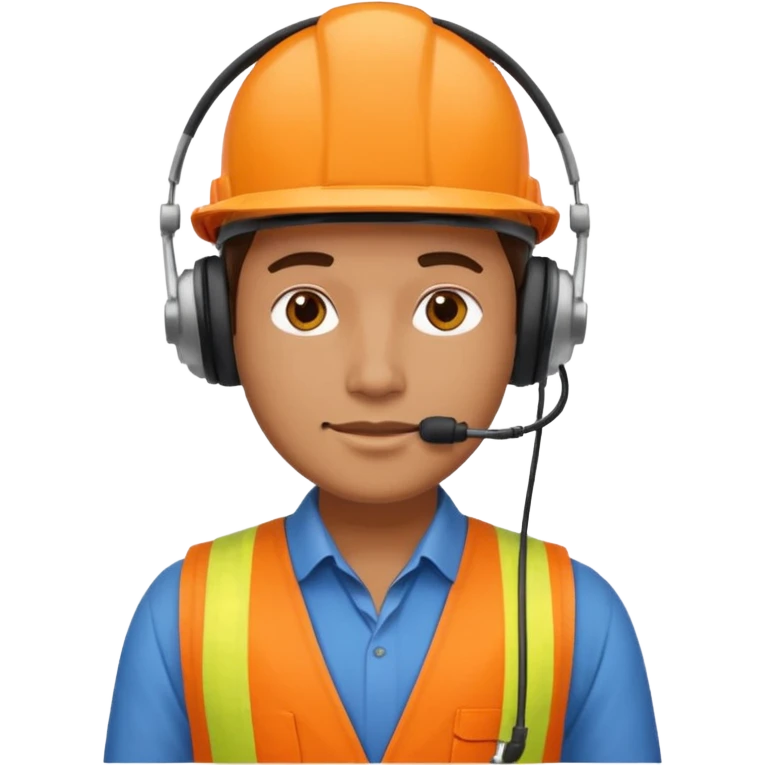 CAD technician in orange waistcoat  emoji