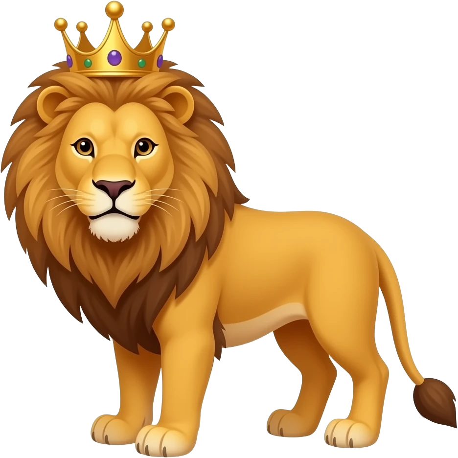 A 🦁 with a 👑 emoji