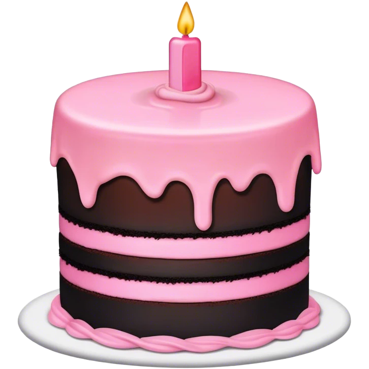 black pink cake emoji