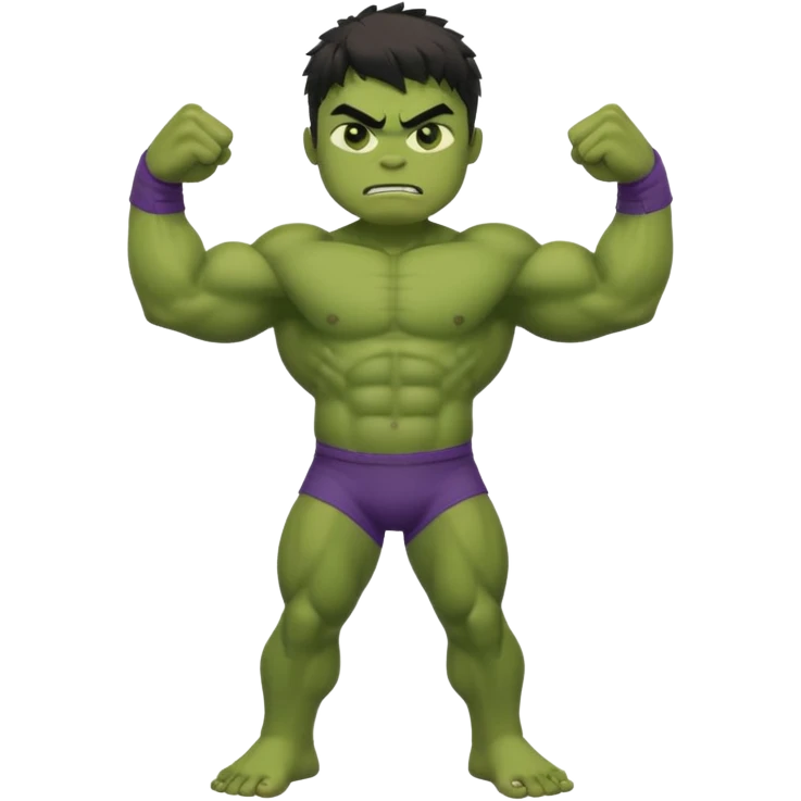 kid hulk flexing arms full body emoji