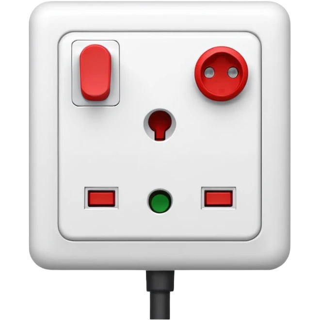 Plug socket with button emoji