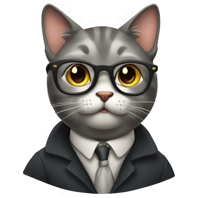 Studious cat emoji