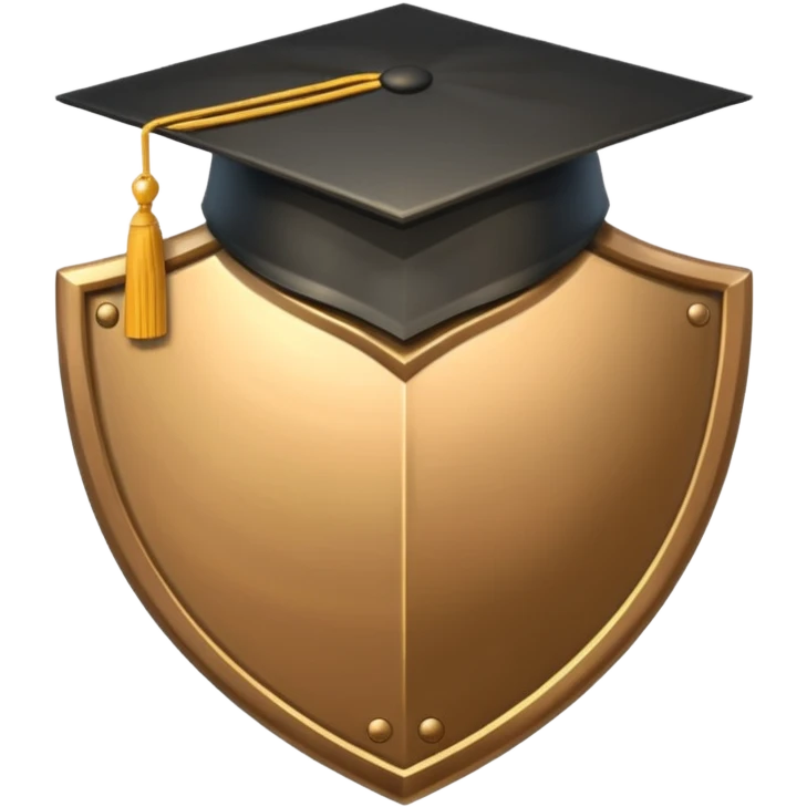 Shield with Graduation Cap emoji