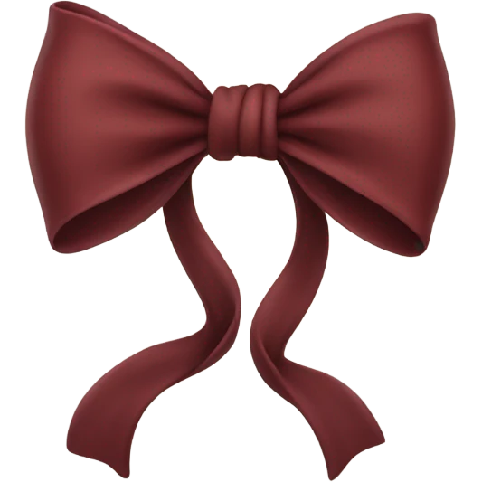 A dark red bow emoji