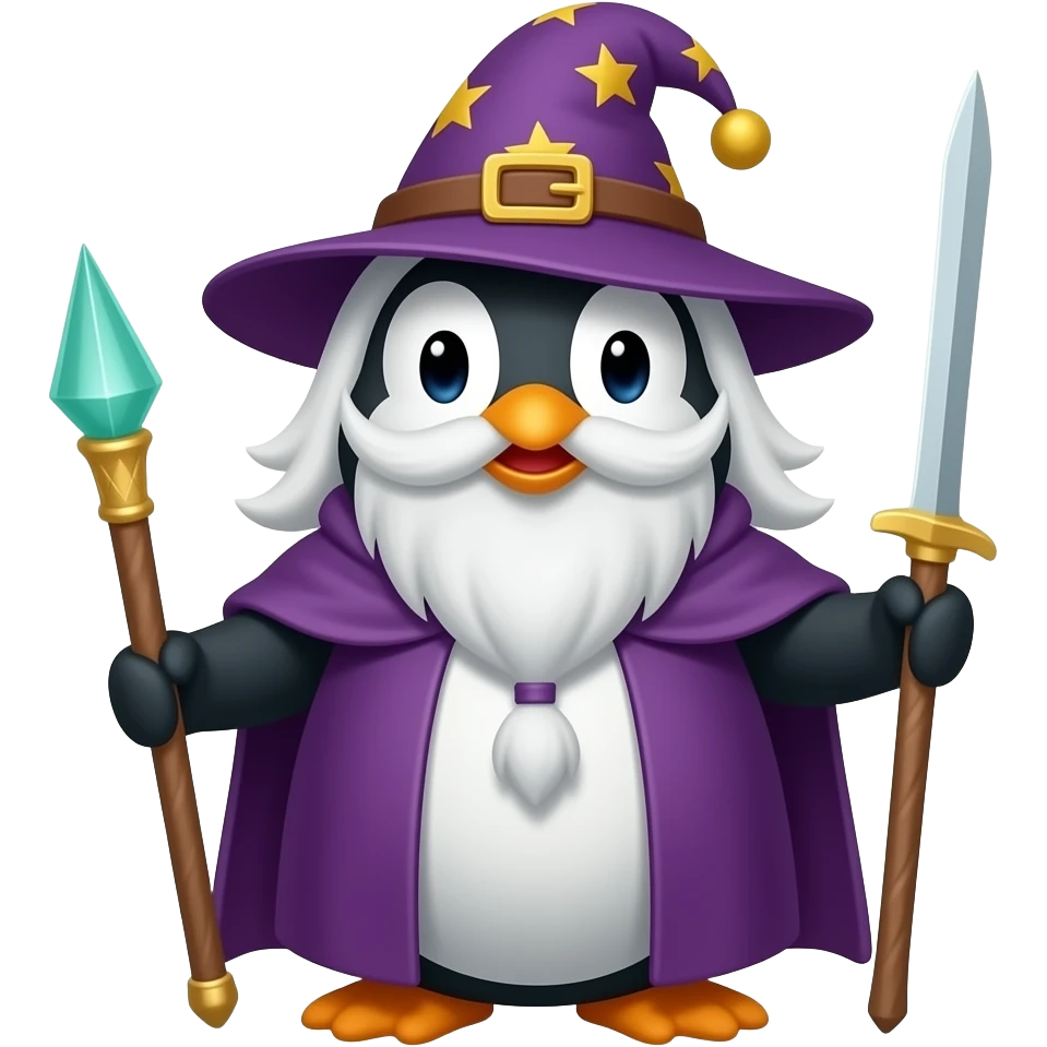 Penguin Wizard emoji