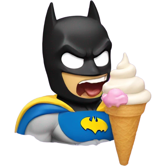 batman licking an ice cream cone emoji
