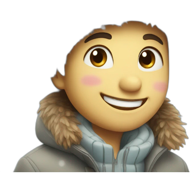 Happy snow emoji