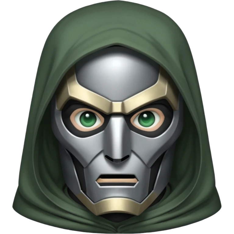 Doctor Doom silver mask emoji