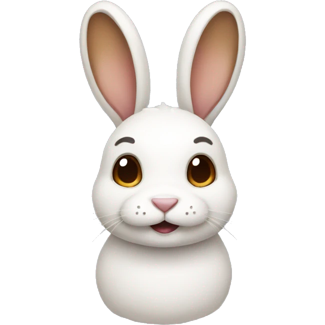 brown and white rabbit emoji