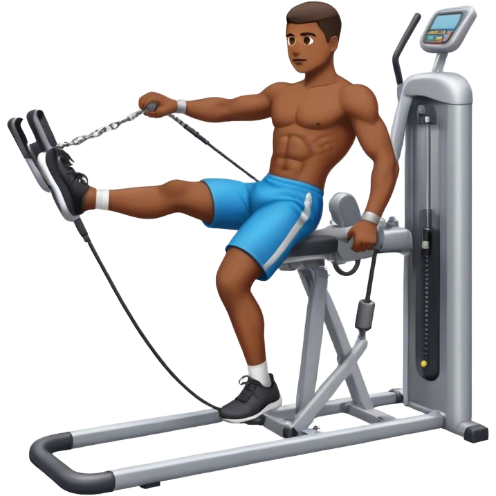 standing man hip abduction cable machine exercise emoji