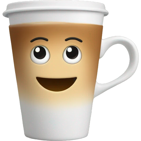 latte in a cafe mug emoji