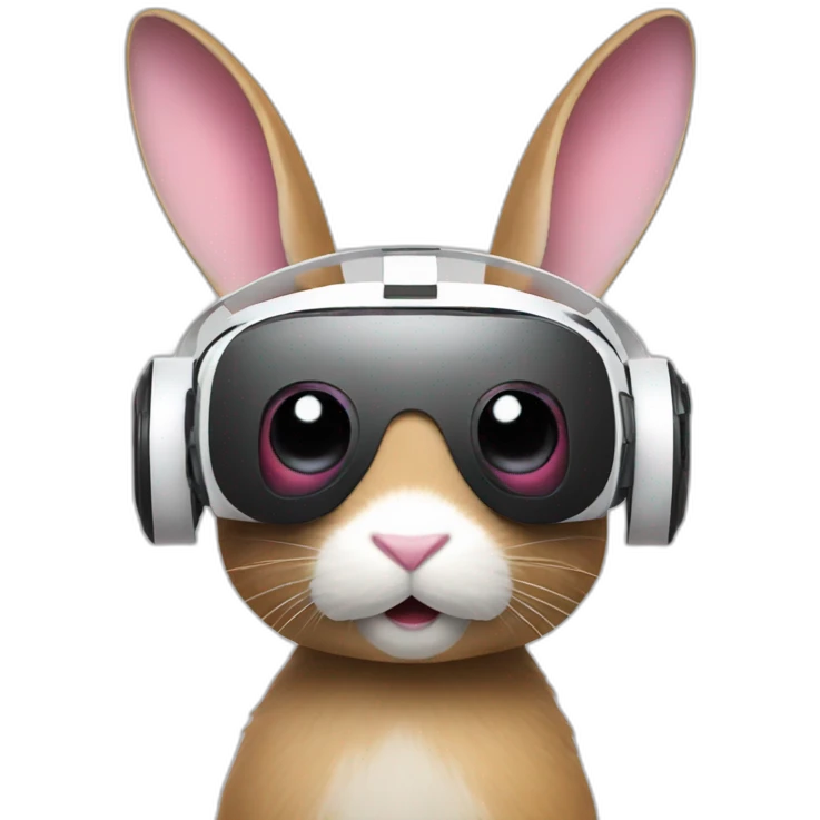 Bunny in vr headset christmas emoji