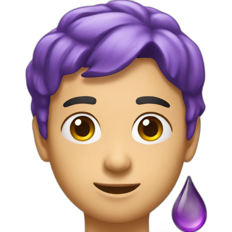 purple drop emoji