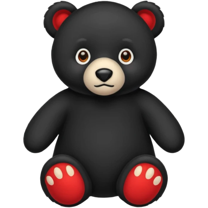Un osos de peluche negro y que los ojos sean X rojas emoji