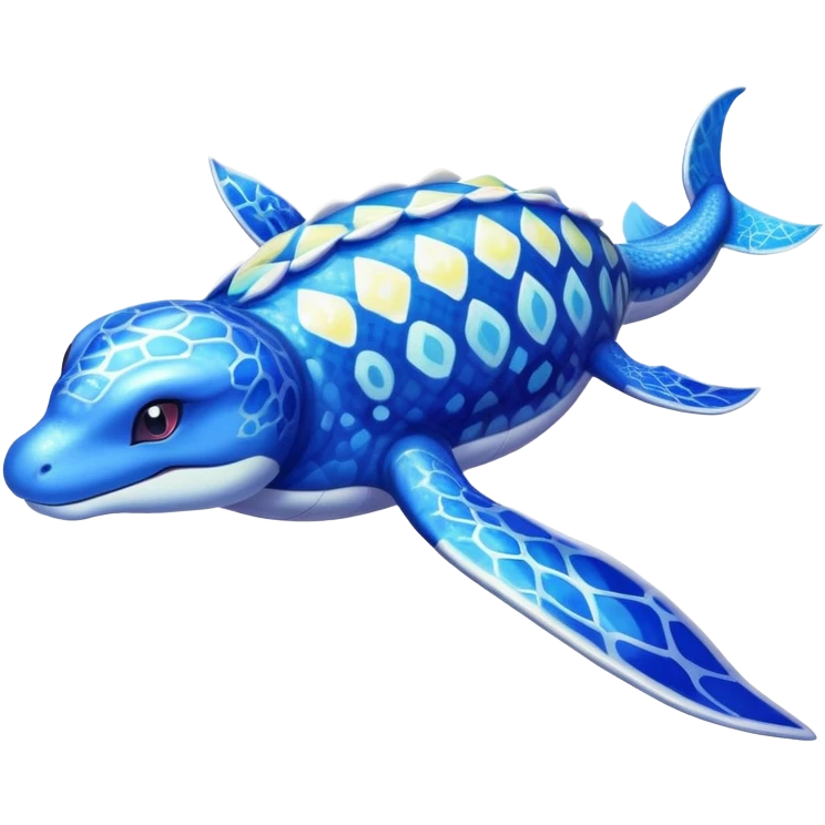 Shiny Exotic Colorful Lapras-Kyogre-Fakémon-hybrid-creature (full body)  emoji